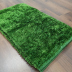 Flurry Yarn Fur Dhurrie For Living Room|Green|By Avioni| 90cm x 150cm (~3×5 Feet)