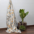 Avioni Sofa Throw | Handloom Weaved Bohemian Blanket with Fringes | Modern Soft Travel Blanket, Throws for Sofas, Armchair, Couch and Bed