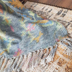 Avioni Sofa Throw for a Chic and Cozy Living Room: Handloom Beautiful Multicolor Traditional Design Virgin Premium Polyester Slub Soft Sofa Throw