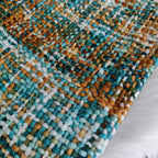 Avioni Sofa Throws/Blankets Super Soft Acrylic Handloom Weaved Blue Multicolour – (Aura Collection)-127×152 cm (50 x 60 Inch)