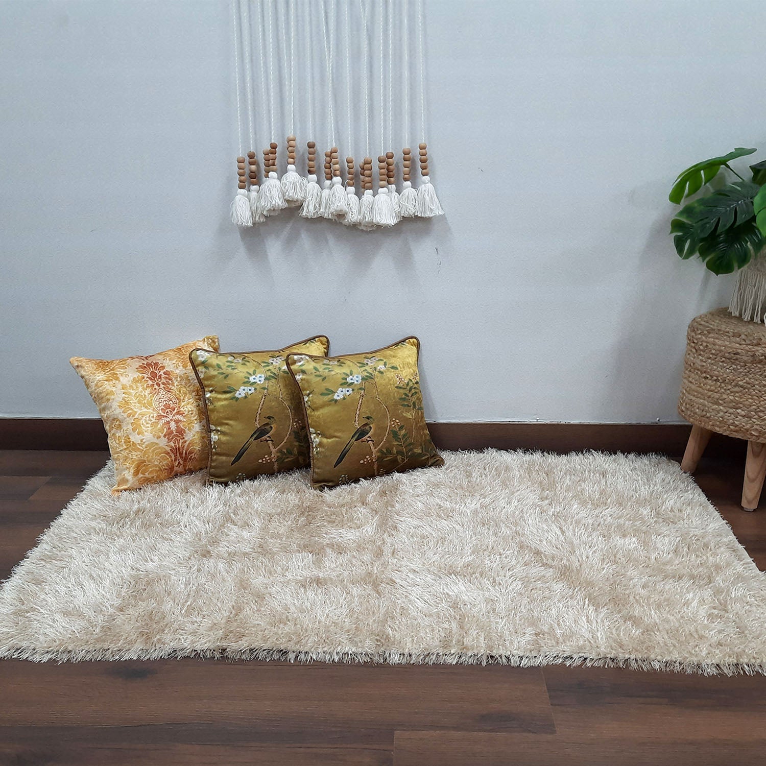 Fur Durry For Living Room|Beige|Reversible – Both sides same, Washable By Avioni