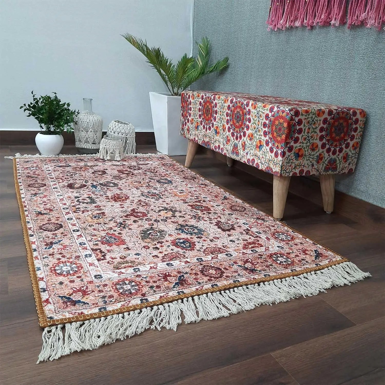 Avioni Washable Luxury Carpets -Ethnic Collection- Trible Floral Design Multishade / Multiple Sizes