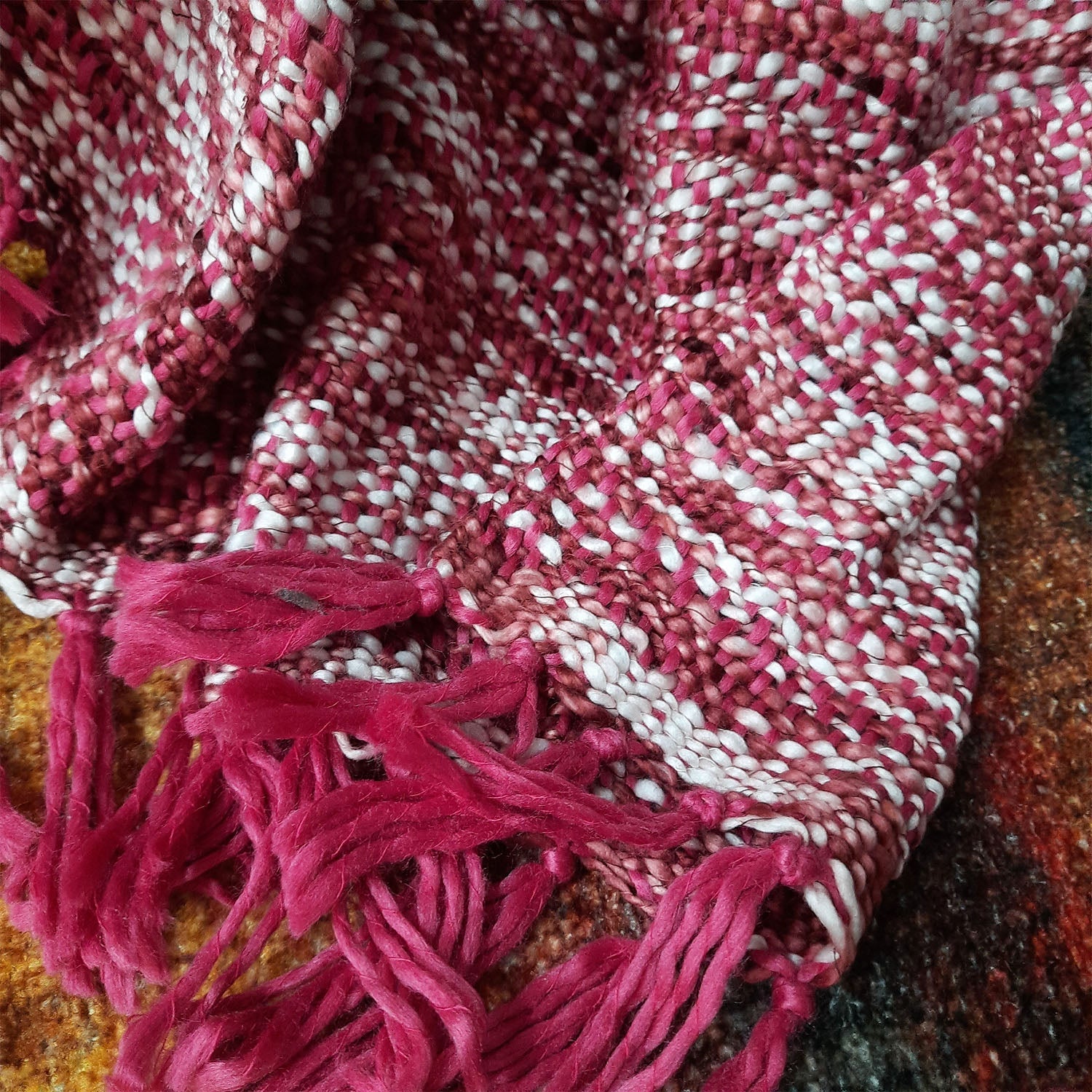 Avioni Sofa Throws/Blankets Super Soft Acrylic Handloom Weaved Red – (Aura Collection)-127×152 cm (50 x 60 Inch)