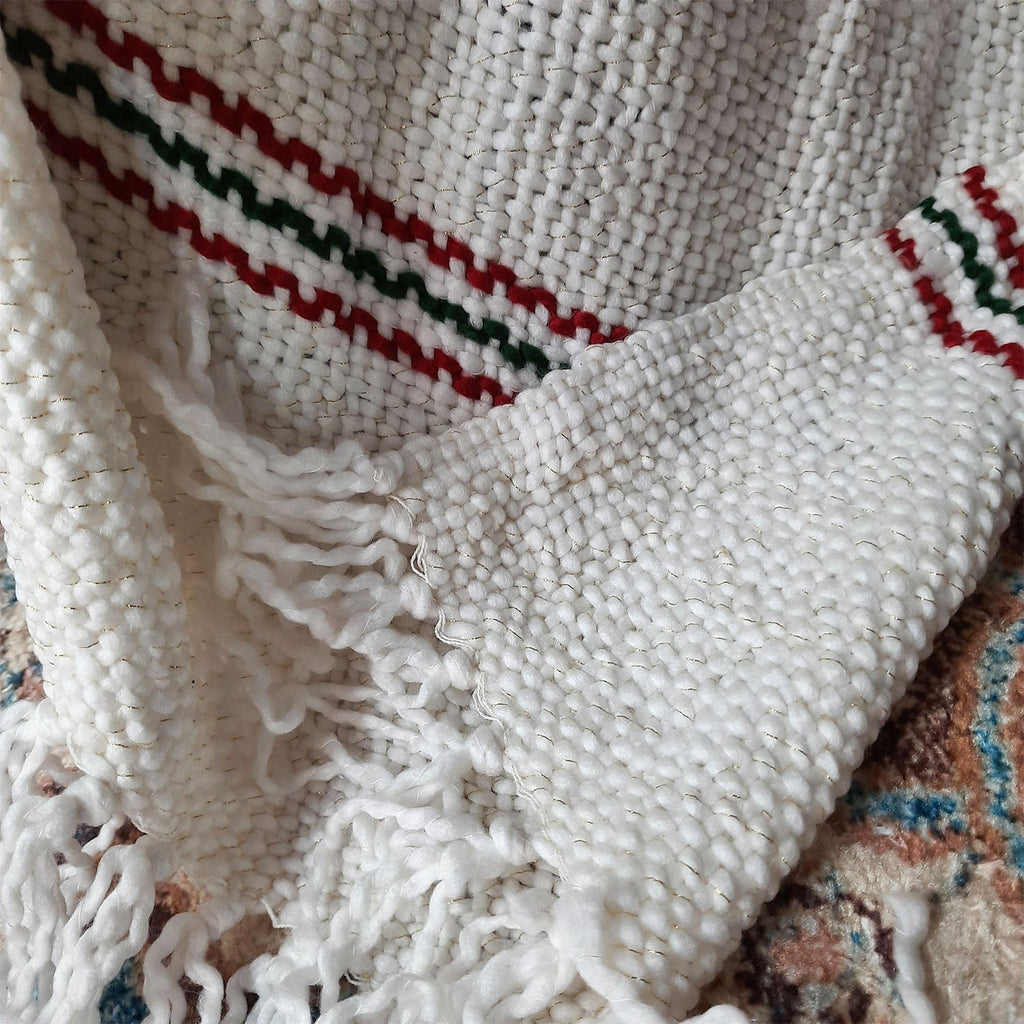 Avioni Sofa Throws/Blankets Super Soft Acrylic Handloom Weaved White – (Aura Collection)-127×152 cm (50 x 60 Inch)