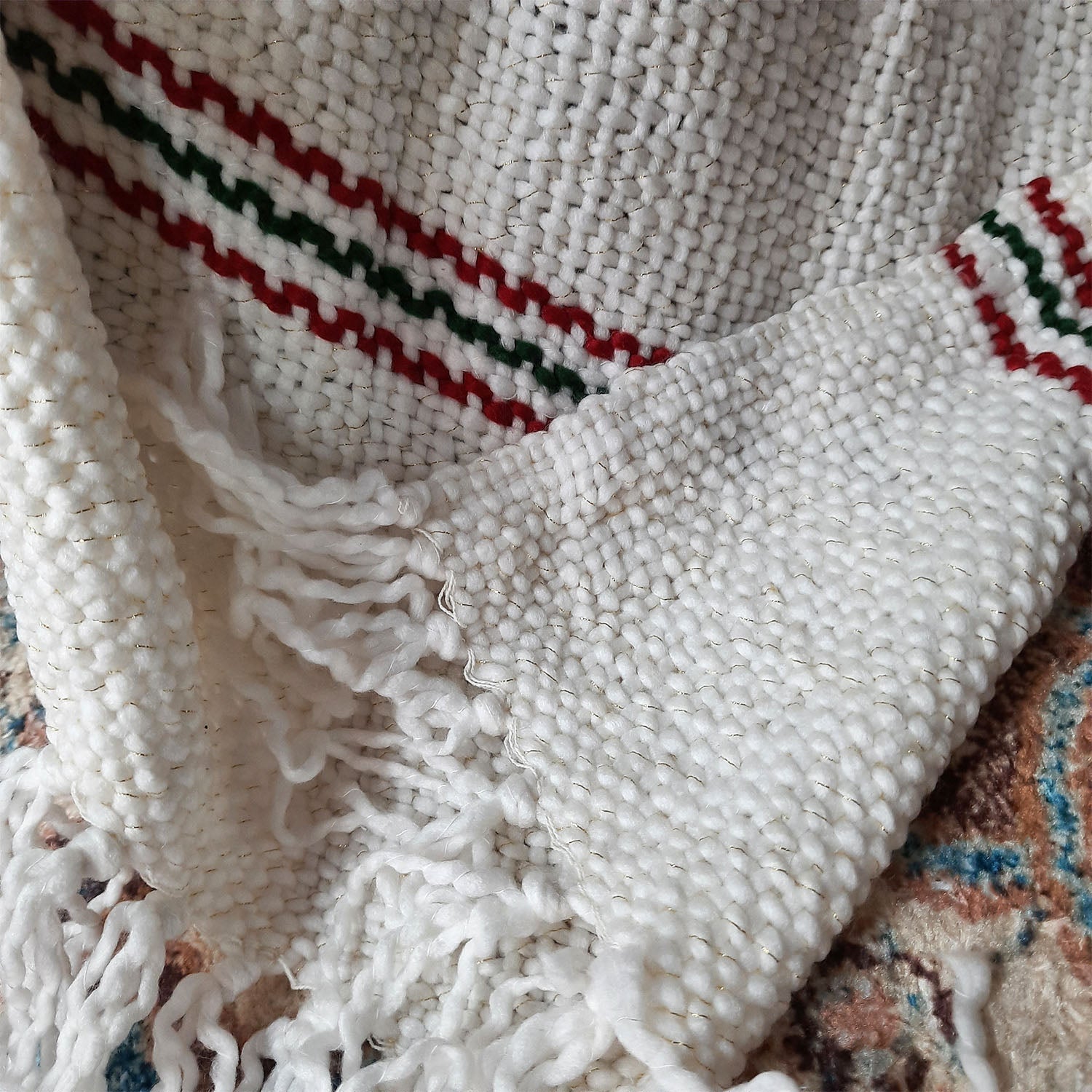 Avioni Sofa Throws/Blankets Super Soft Acrylic Handloom Weaved White – (Aura Collection)-127×152 cm (50 x 60 Inch)