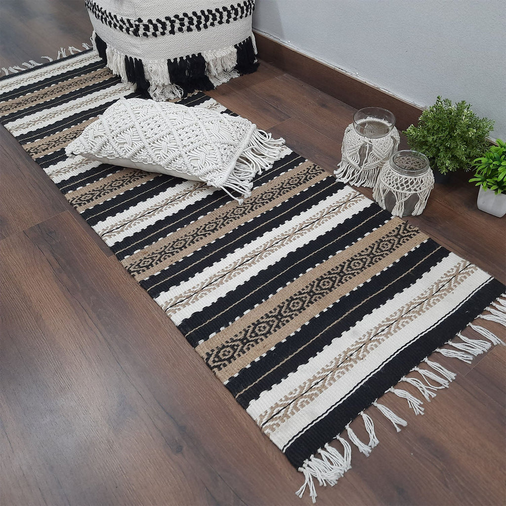 AvioniHome Birchwood Collection : Modern Jute/PET Yarn Handmade Area Carpet | Design: CARJUTPET002-WIBAC