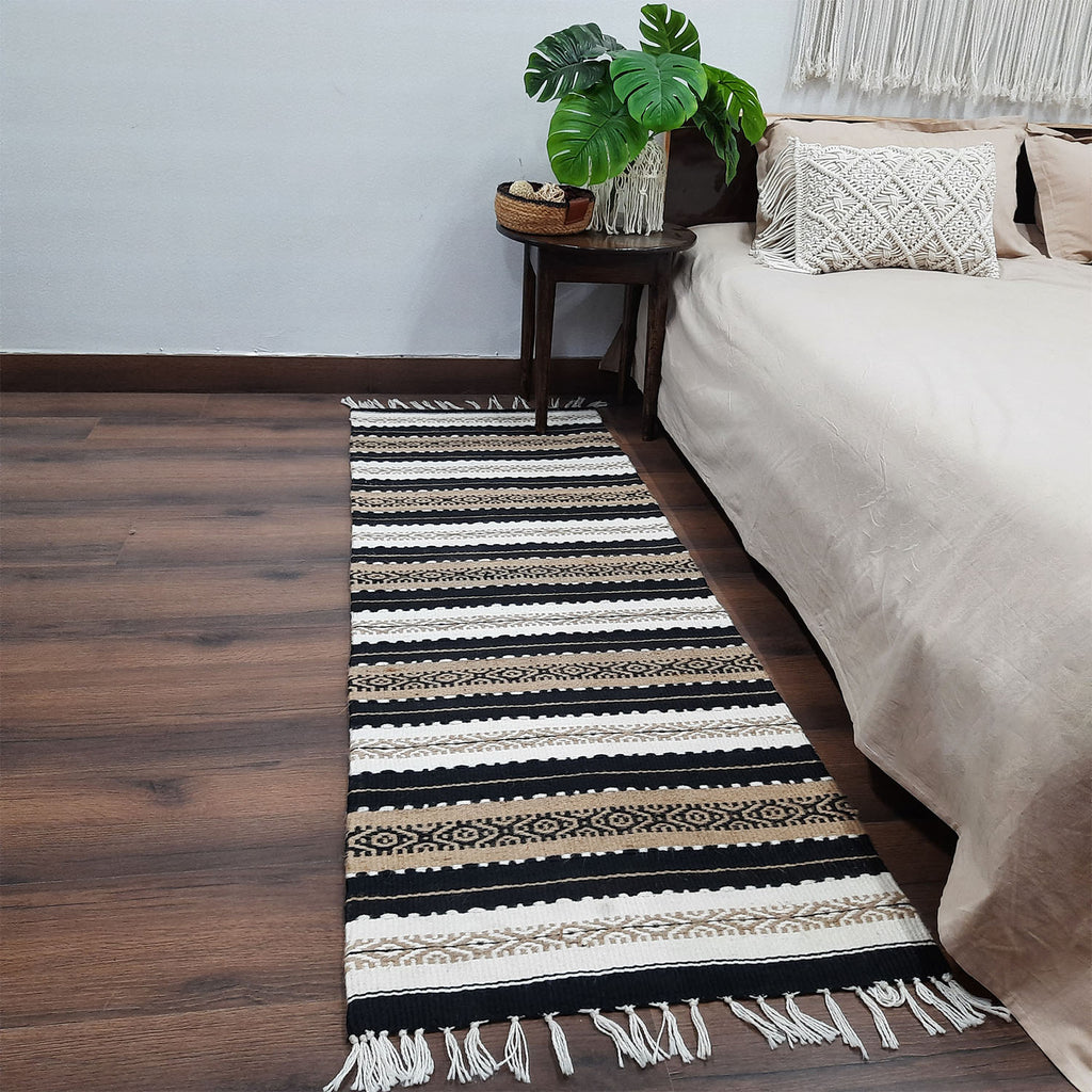 AvioniHome Birchwood Collection : Modern Jute/PET Yarn Handmade Area Carpet | Design: CARJUTPET002-WIBAC