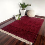 Value Deal-Avioni Carpet Lux Wevani Collection- Modern Plain Rug for Living Room/ Pooja Room-Mehroon