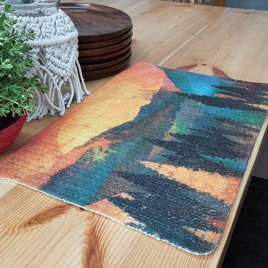 All Natural Cotton Braided Mats- “Natura Collection By Avioni”-Washable -Elegant And Exclusive-Sunset Design-Good for Gifting (29×44 cms)