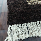 Avioni Carpet Silk Wevani Collection- Luxury Modern Border Tiedye Design – Brown