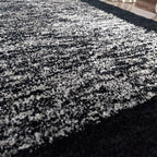 Avioni Carpet Silk Wevani Collection- Luxury Modern Border Tiedye Design – White and Black