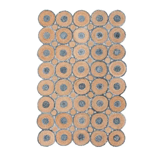 Denim/Jeans With Jute Handmade Braided Rugs| Blue Denim Area Rug|Avioni- Premium Collection