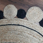 Avioni Natural Jute With Black Border Braided Carpet Eco Friendly-Multicolour Boho Collection-Multiple Sizes