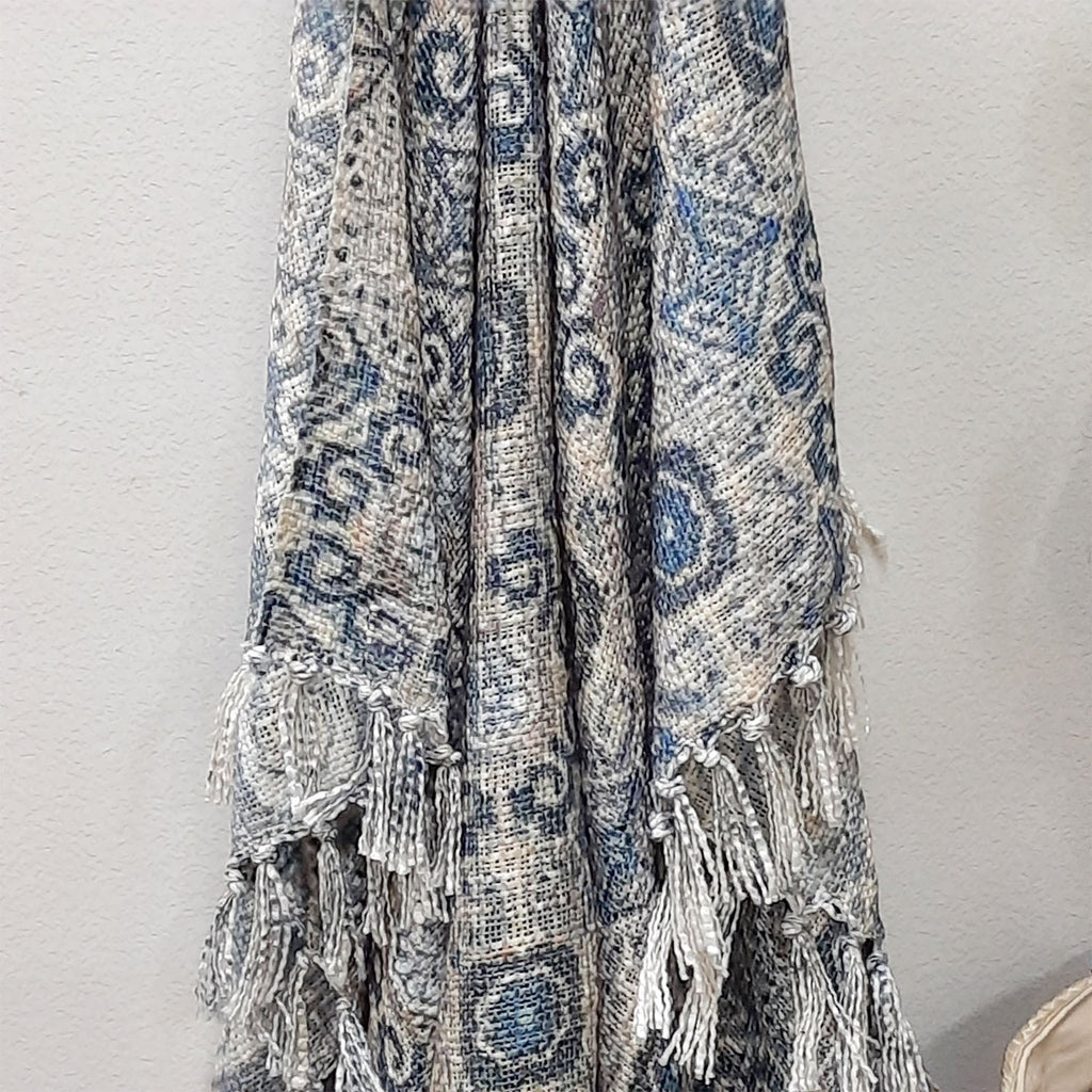 Avioni Beautiful Soft Sofa Throw | A must add to your living room | Traditional Double Design Virgin Premium Polyester Slub Handloom Sofa Throw