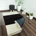 Avioni Carpets for Living Room – Wevani Collection Brown-White Carpet/Rug – 90cm x 150cm (~3×5 Feet)