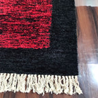 Avioni Carpets for Living Room – Wevani Collection Red And Black Carpet/Rug – 90cm x 150cm (~3×5 Feet)