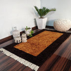 Avioni Carpets for Living Room/Pooja Room – Wevani Collection Brown And Coffee Carpet/Rug – 90cm x 150cm (~3×5 Feet)