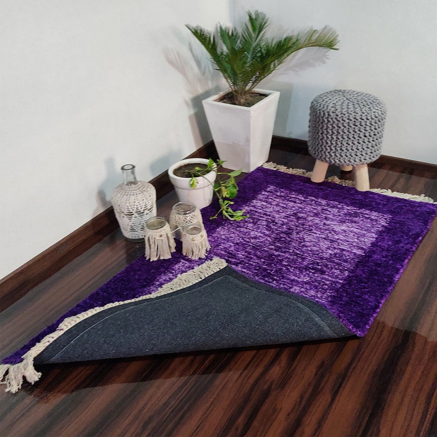 Avioni Carpets for Living Room/Pooja Room – Neo Modern Collection Purple Tid-Die Carpet/Rug – 90cm x 150cm (~3×5 Feet)