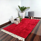 Avioni Carpets for Living Room/Pooja Room – Wevani Collection Red Carpet/Rug – 90cm x 150cm (~3×5 Feet)