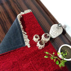 Avioni Carpets for Living Room/Pooja Room – Wevani Collection Red Carpet/Rug – 90cm x 150cm (~3×5 Feet)
