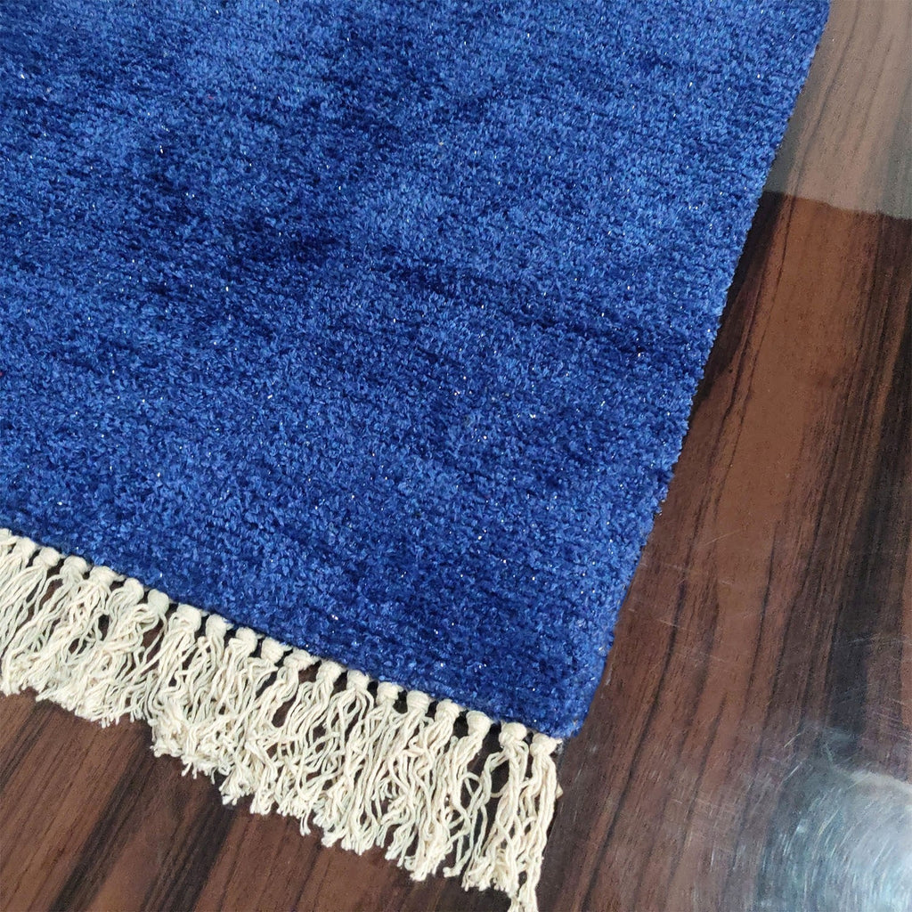 Clearance Sale-Avioni Carpets for Living Room – Neo Modern Collection Blue Solid Carpet/Rug – 90cm x 150cm (~3×5 Feet)