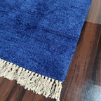 Clearance Sale-Avioni Carpets for Living Room – Wevani Collection Blue Solid Carpet/Rug – 90cm x 150cm (~3×5 Feet)