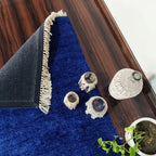 Clearance Sale-Avioni Carpets for Living Room – Wevani Collection Blue Solid Carpet/Rug – 90cm x 150cm (~3×5 Feet)