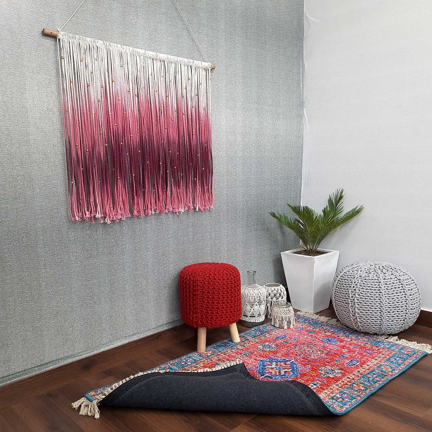 Silk Carpet Ethnic Premium Living Room Rug Eclectic Pink -Avioni