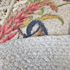 All Natural Round Cotton Braided Mats- “Natura Collection By Avioni”-Washable -Bird And Butterfly-Good for Gifting (38 cms Diameter)