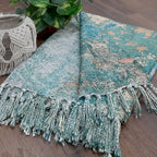 Avioni Beautiful Soft Sofa Throw | Calming Green Collection | Virgin Premium Polyester Slub Handloom Sofa Throw