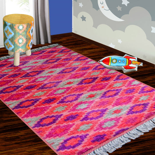 Silk Carpet Kids Collection – Pink Beauty Kids Room Rug - Multiple Sizes