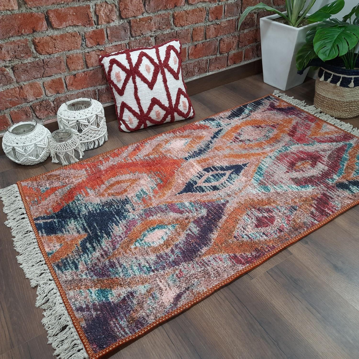 Avioni Washable Luxury Carpets-Rustic Modern Multicolour Design / Multiple Sizes