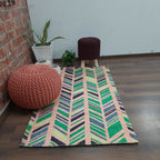 Avioni Carpets for Living Room – Neo Modern Collection Pink Multicolour Carpet/Rug - 90cm x 150cm (~3Feet × 5Feet)