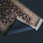 Silk Carpet Persian Design Collection Black – Living Room Rug – 90 cm x 150 cm (~3 Feet x 5 Feet) - Avioni