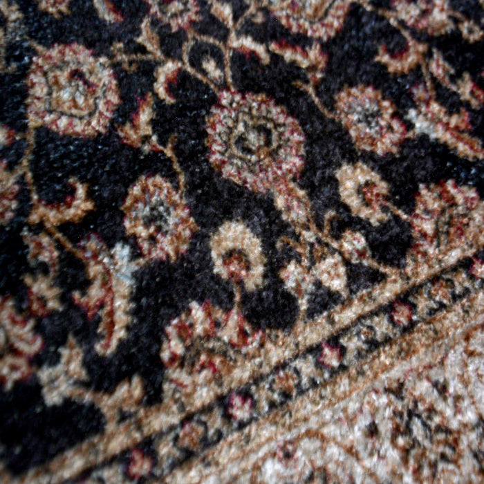 Silk Carpet Persian Design Collection Black – Living Room Rug – 90 cm x 150 cm (~3 Feet x 5 Feet) - Avioni