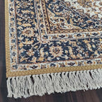 Silk Carpet Persian Design Collection Black And Beige – Living Room Rug -Avioni