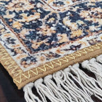 Silk Carpet Persian Design Collection Black And Beige – Living Room Rug -Avioni