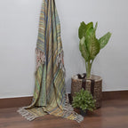 Avioni Beautiful Soft Sofa Throw | Double Design | Virgin Premium Polyester Slub Handloom Sofa Throw