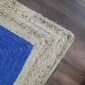 Avioni Braided Shaped Rug|Blue|Ecofriendly Carpet Rectangular-Boho Collection