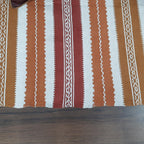 Avioni 100% Cotton Handloom Floor Rug / Durrie – Neohome Collection – Brown Tones and White-90cm x 150cm (~3 feet x 5 feet)
