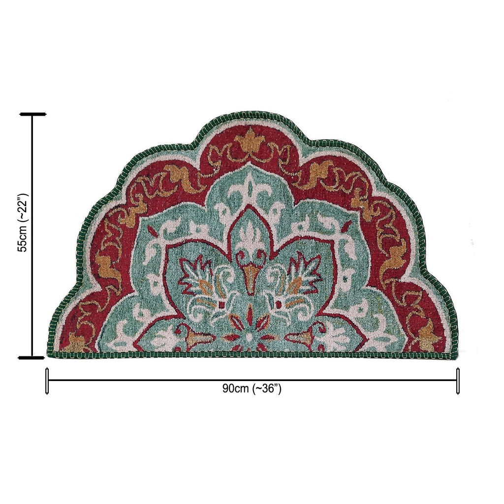 Avioni Home Floor Mats in Beautiful Rangoli Modern Petals Design | Anti Slip, Durable & Washable | Outdoor & Indoor