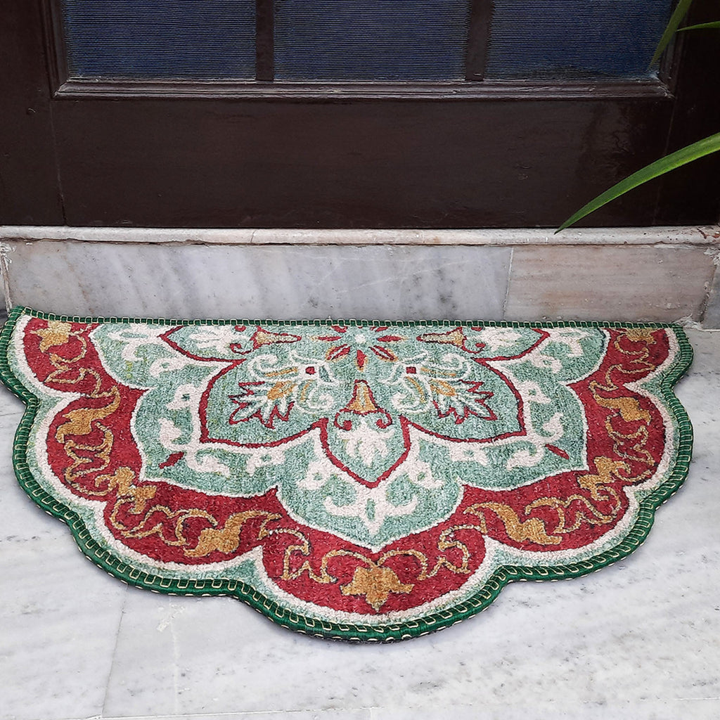 Avioni Home Floor Mats in Beautiful Rangoli Modern Petals Design | Anti Slip, Durable & Washable | Outdoor & Indoor
