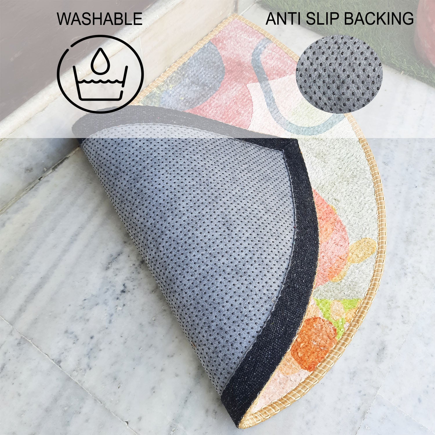 Avioni Home Floor Mats in Beautiful Boho Abstract Design | Anti Slip, Durable & Washable | Outdoor & Indoor