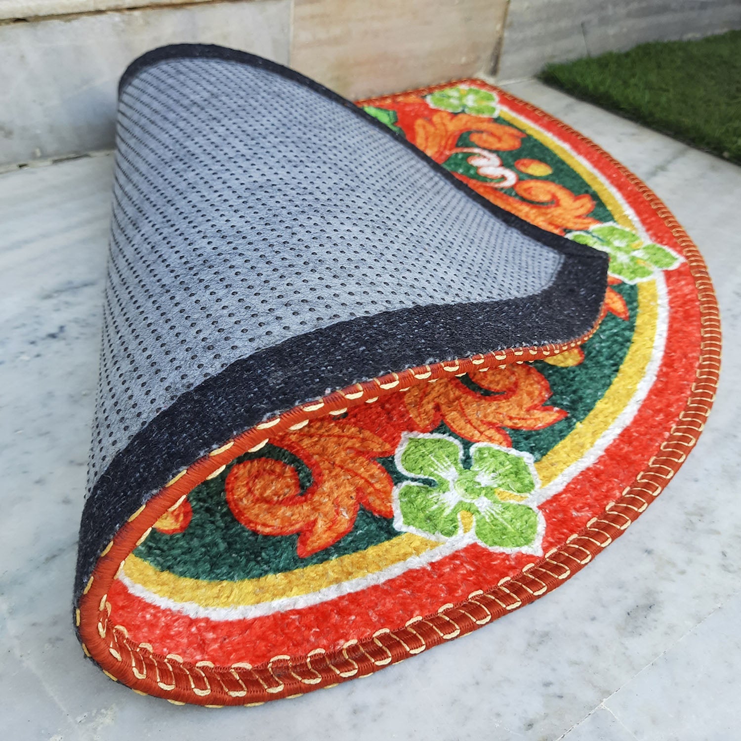 Avioni Home Floor Mats in Beautiful Rangoli Design | Anti Slip, Durable & Washable | Outdoor & Indoor