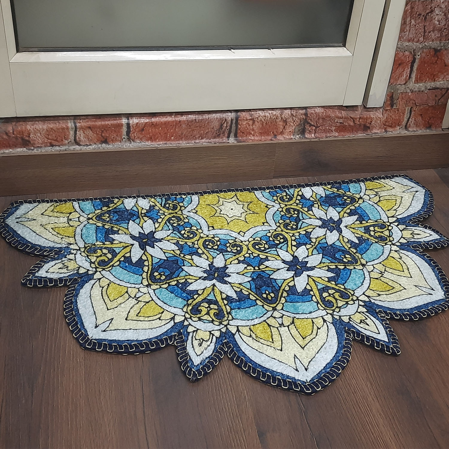 Avioni Home Floor Mats in Beautiful Rangoli Cutout Design | Anti Slip, Durable & Washable | Outdoor & Indoor