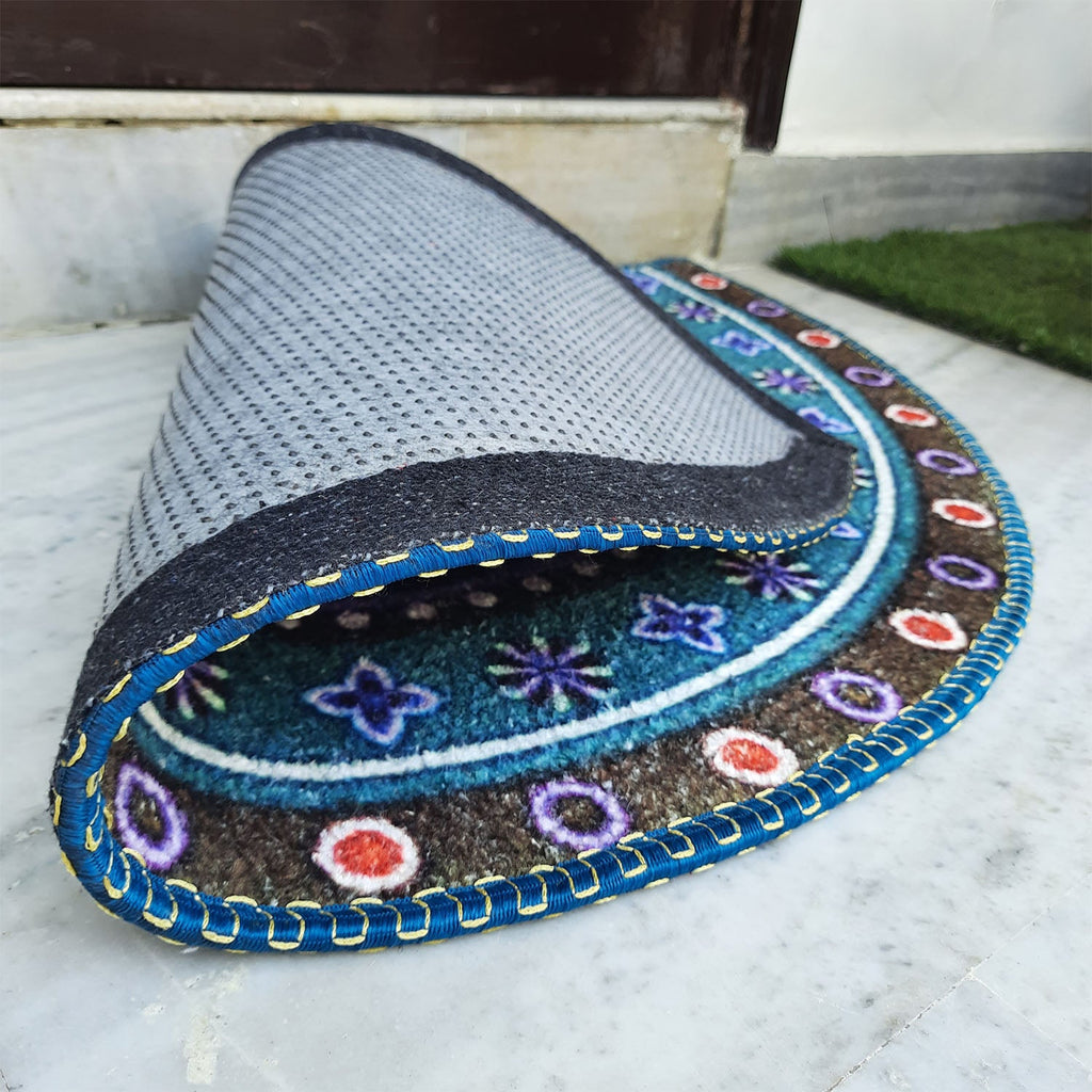 Avioni Home Floor Mats in Beautiful Traditional Rangoli Design | Anti Slip, Durable & Washable | Outdoor & Indoor