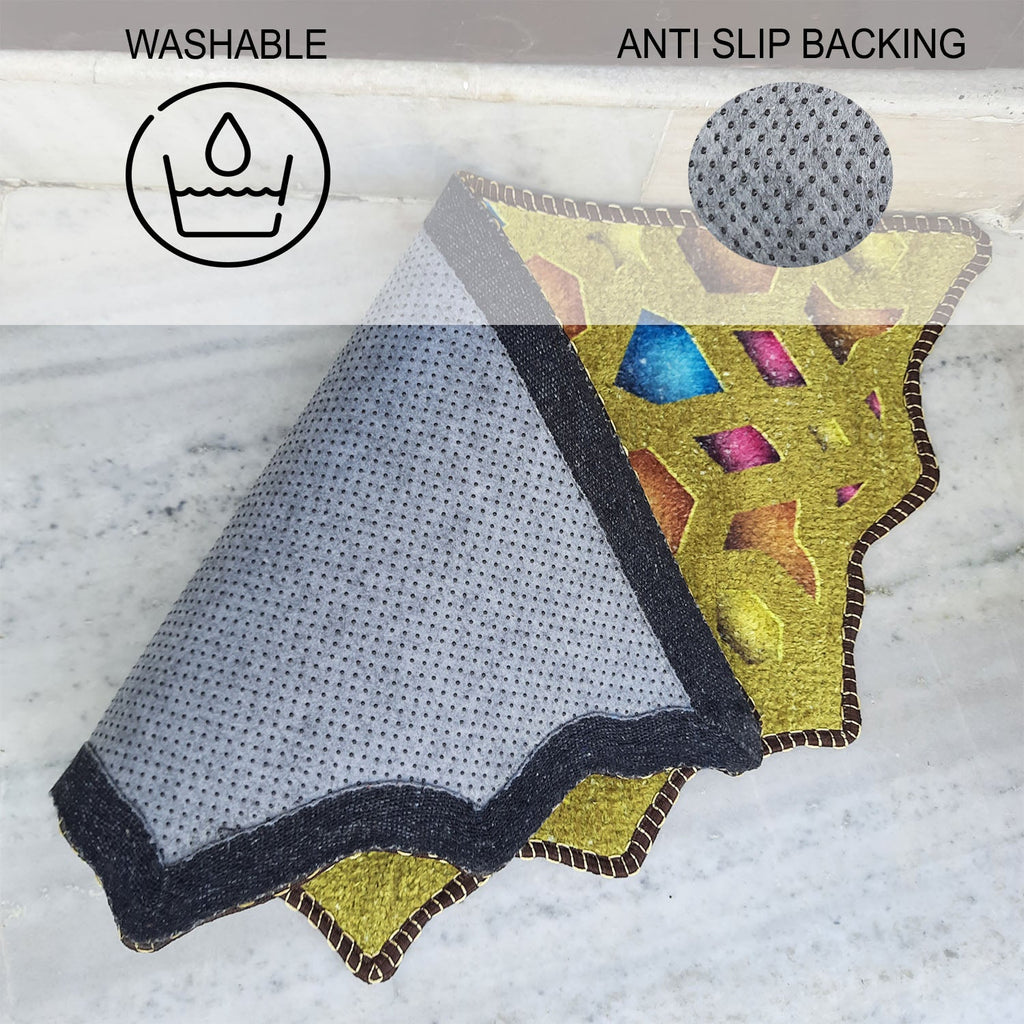 Avioni Home Floor Mats in Beautiful Persian Cutout Design | Anti Slip, Durable & Washable | Outdoor & Indoor