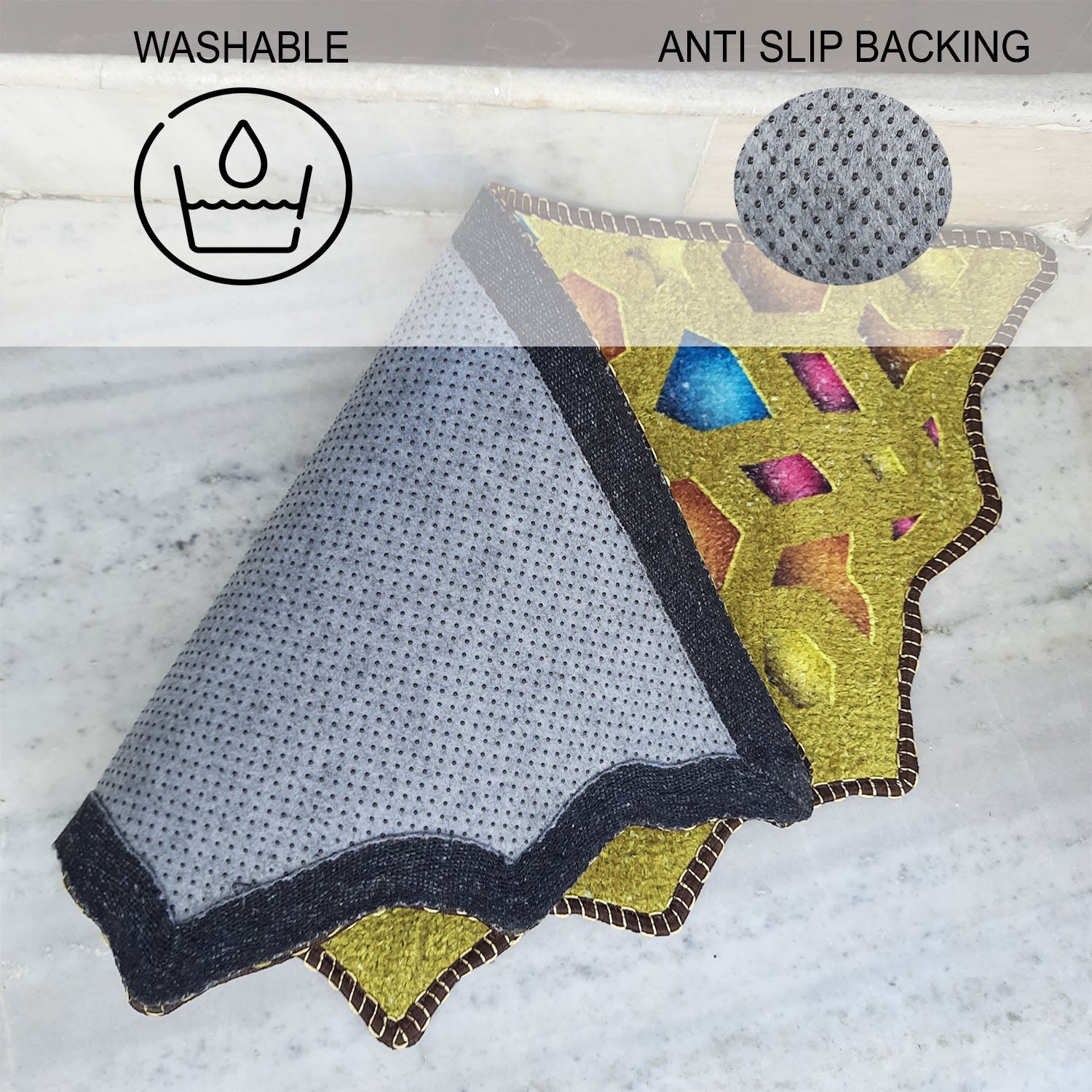 Avioni Home Floor Mats in Beautiful Persian Cutout Design | Anti Slip, Durable & Washable | Outdoor & Indoor