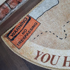 Avioni Home Floor Mats in Modern Design with a Fun Warning Message  | Anti Slip, Durable & Washable | Outdoor & Indoor