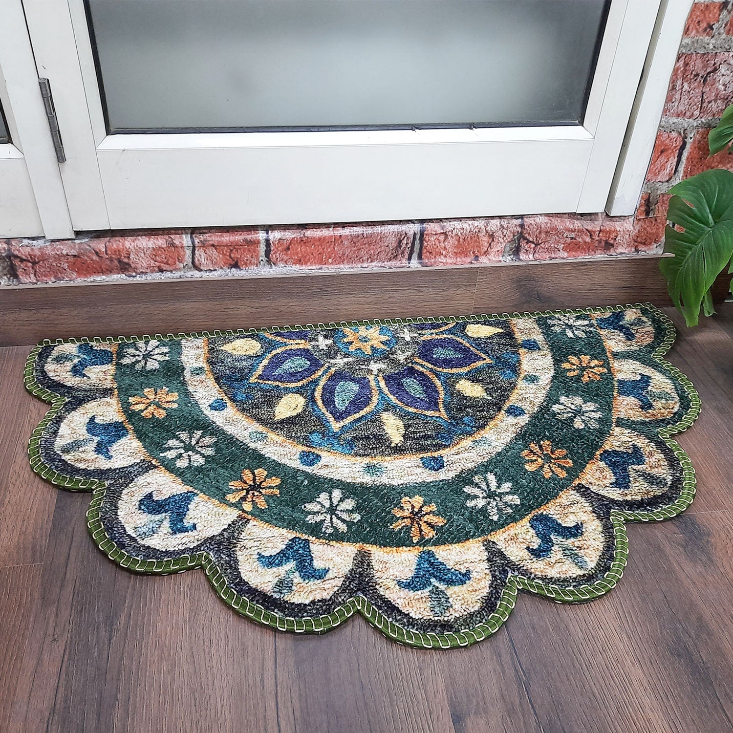 Avioni Home Floor Mats in Beautiful Traditional Rangoli Colors | Anti Slip, Durable & Washable | Outdoor & Indoor